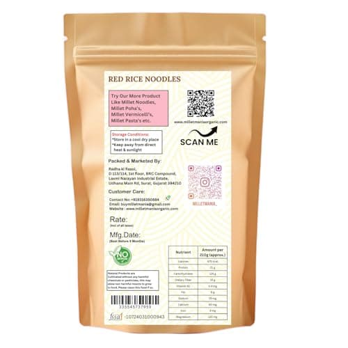 Millet Mania Red Rice Millet Noodles | Healthy And Delicious | Vegan | Indian Origin (Pack of 1) — image 2