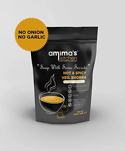 Amima's Kitchen Hot & Spicy Veg. Shorba Jain Soup (No Onion No Garlic) - 100 Grams [Serves 10] | Instant Soup Mix Powder | Ready To Cook | No Artificial Flavour & Colour | Gluten Free | Non GMO | Healthy Soup — image 4