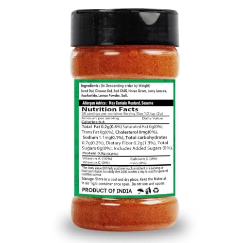 SARANZ Mysore Dosa Masala Indian Spice, 100 Grams Sprinkler Jar | Instant Dosa Masala, Ready to Use, No Added Colours, Premium Artisanal Spices, Rich & Strong Flavour — image 2