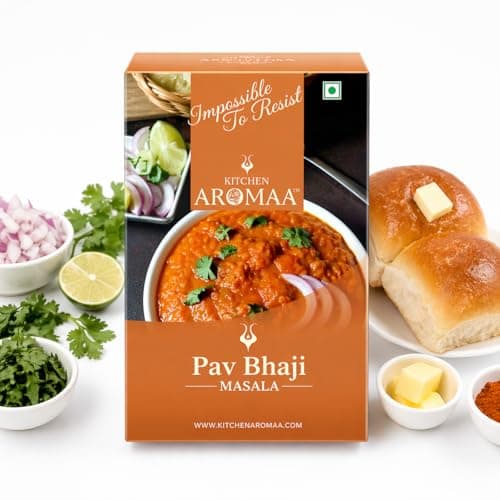 Kitchen Aromaa Jain Pav bhaji Masala powder, No Onion - No Garlic, 200 gm (Pack of 2) | Zero added Colours, Fillers, Additives & Preservatives
