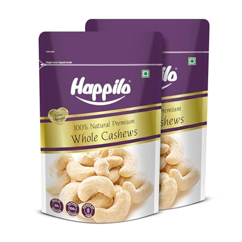 Happilo Premium Natural Whole Cashews 200g Value Pack | Dry Fruits, Kaju, Healthy Snacks | Unsalted Cashew Nuts | Crunchy, Nutritious & Delicious Nuts | Rich in Protein, Magnesium & Phosphorus — image 7