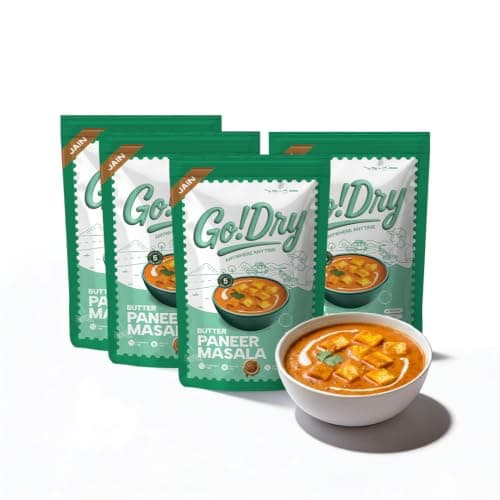 Go!Dry Jain Butter Paneer Masala | Ready to Eat Indian Meal | No Onion No Garlic | No Preservatives & No Palm Oil | 75g — image 8