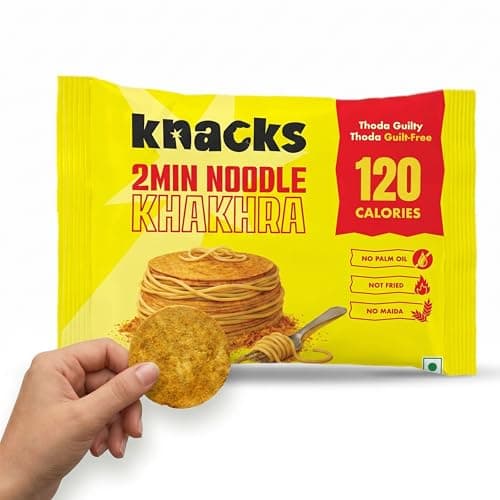 Knacks Methi-licious Khakhra Chips | Methi Masala Flavour Coin Khakhra | Pack of 6 (6 x 30g) | 118 Calories Per Pack | Jain Friendly, High Protein, Whole Wheat | No Palm Oil, No Maida, Not Fried — image 8