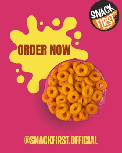Snack First Popped Rings Cheese, Pack of 3, No Onion No Garlic, Jain, Puffed Snack, Corn Ring, Healthy Snack, Each 80g — image 4