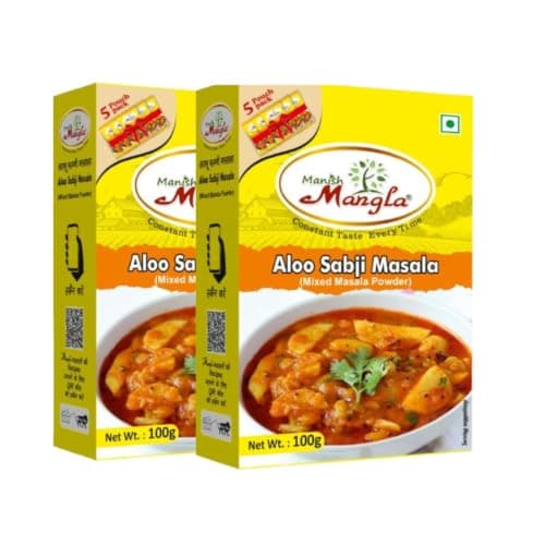 Manish Mangla Aloo Sabji Masala 100g (Pack of 2) | No Onion No Garlic Spice Mix | Authentic Indian Taste | Perfect for Potato Curries & Veg Dishes | Premium Quality Masala