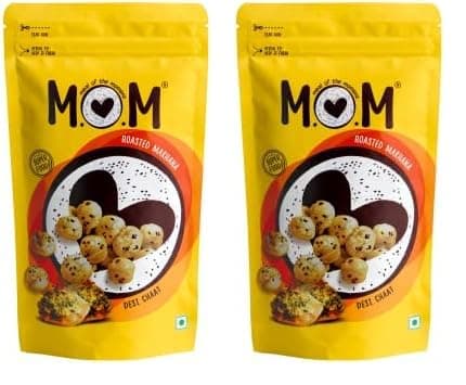 MOM - Meal of the Moment, Roasted Desi Chaat Makhana, 52g | Gluten Free | Anti Oxidants | MSG Free | Zero Trans Fat | No added Preservatives and No Artificial Flavours | No Onion No Garlic (Pack of 2) — image 2