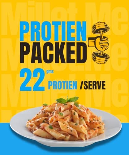 Millet Me by Kuizeens Keto Pasta - 250g (Pack of 2) | Ultra Low Carb, 78g Protein and 110g fiber penne pasta | Diabetic Friendly & Keto Diet Approved | No Added Sugar, Maida-Free & Gluten Free | No Onion No Garlic | Jain-Friendly | Instant Pasta — image 4