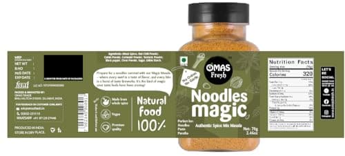 Omas Fresh No Onion, No Garlic Noodles Magic Authentic Spice Mix Masala Powder 70G | Jain Masala Best for Making Noodles, Pasta, Paratha, Wrap, 0.068 Kg — image 5