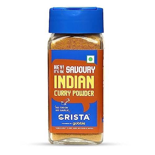 CRISTA 45 gms, Savoury Indian Curry Powder | Multipurpose Flavourful Blend | All Spices Powder | No Added Sugar | No Onion | No Garlic | Vegan | Zero added Colours, Additives & Preservatives