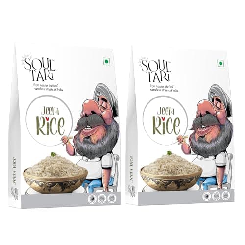 SOULTARI Ready To Eat Jeera Rice | Fluffy White Basmati Rice Tempered With Jeera | Just Heat And Eat | 250 Gram | Pack Of 2 |