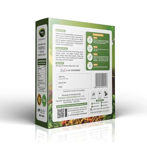 Thanjai Natural Moringa Noodles 180 Grams X 2 (No Maida Hakka Noodles, Not Fried, No MSG, Classic and Mild Millet Noodles No Preservatives, No Chemicals, No Artificial Extract) — image 5