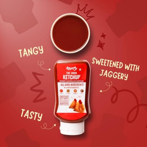Troovy Tomato Sauce | 100% Chemical Free | No Preservatives | No Processed Sugar (uses Jaggery) | No MSG | No Sodium Benzoate | All Natural Ingredients | Contains Minerals Like Iron | Tastes like Regular Tomato Ketchup (PO1) — image 6