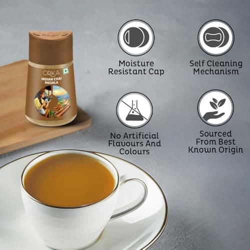 Orika Indian Tea Spice Mix 60g | Aromatic Chai Masala Powder | Rich Blend of Ginger, Cardamom, Black Pepper & Cloves for Authentic Indian Milk Tea — image 8