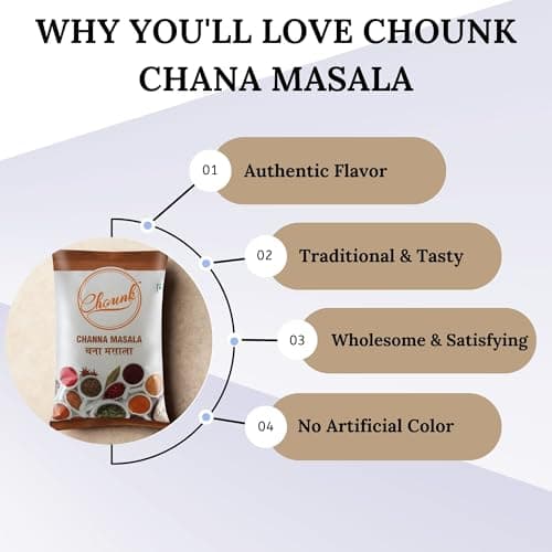 Chounk 100% Pure Punjabi Chana Masala Powder 500g No Onion No Garlic Blended Spice Mix Ready To Cook Powder Masala | No Chemicals — image 5