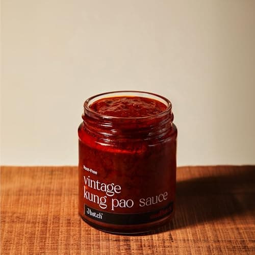 SMALLBATCH Root Free Vintage Kung Pao Sauce, Jain Friendly, No Onion No Garlic, Gourmet Condiment, Spread, Marinate, Saute, Dip, Stir-Fry, Paneer, Pizza, Noodles, Pasta, Jbatch - 180 gms