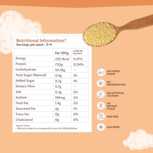 Foxtail Millet Noodle - Pack Of 2 (180gm each) | Sun Dried, Vegan Noodle| Rich in Magnesium and Vitamin B12 | No Maida Noodle | No MSG, No Preservative — image 2