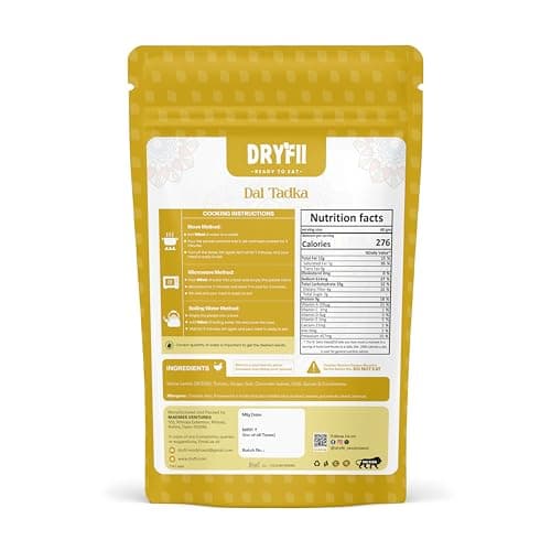 Dryfii Ready-to-Eat Chapati with Jain Dal Tadka & Rice | Satvik Indian Combo Meal | No Onion No Garlic | Healthy & Fresh Homemade Style Food — image 3