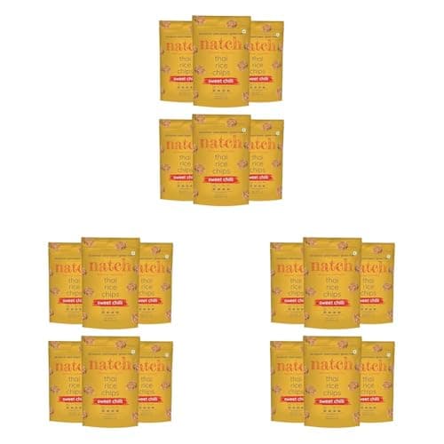 Natch Thai Sticky Rice Chips, Gluten Free, Vegan, Party Family Pack, All Natural Crunchy Crackers (Sesame) 100 Gm — image 8