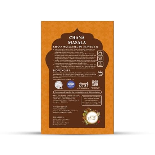 Chounk 100% Pure Punjabi Chana Masala Powder 500g No Onion No Garlic Blended Spice Mix Ready To Cook Powder Masala | No Chemicals — image 2