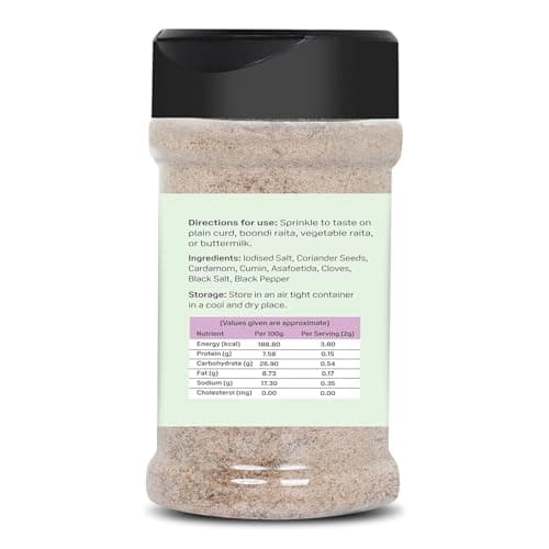 Raita Masala | Jeera Flavour Pack of 2| 100% organic No Chemicals | Fresh Heeng Jeera Punch | Perfect Seasoning for Buttermilk, Plain Curd, Boondi Raita & Vegetable Raita 180g — image 2