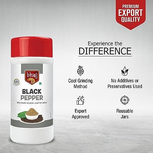 Bhoj Masale Kali Mirch Powder 450GM | Black Pepper Powder | Black Pepper | Kali Mirch Powder | Fresh Black Pepper | No Artificial Additives.No Colour, No Preservatives, No Onion & No Garlic ( Jain Masala) — image 5