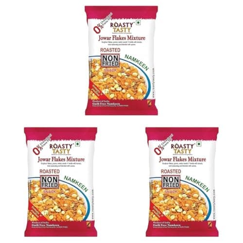 ‎Roasty Tasty Roasted Snack of Jowar Mix, Lentils And Seeds Millet Snacks -Sorghum (Jowar) Flakes, Bengal Gram (Chana Dal), Red Lentil (Masoor) Value Pack - 400g (Pack of 2 200g each) | Export Quality | Gluten Free Snacks | Healthy Diet Snacks — image 8