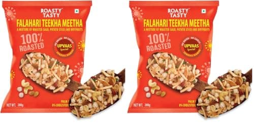 Roasty Tasty Falahari Mix Roasted Namkeen Snack 200G|Oil-Free Farari Chiwda| No Onion, No Garlic Farali Namkeen| Healthy Vrat Upwas Fast Namkeen| No Cholesterol No Transfat Healthy Snack For Fasting — image 6