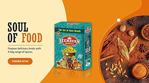 JEERAVAN Masala 100 gm | Poha Masala | Fruit Chaat Masala | जीरावन मसाला | Tastemaker | Mix of 32 Blended Healthy Spices | 100% Natural Ingredients | 100 gm (Pack of 1) — image 6