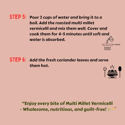 Millet Mania Multi Millet Vermicelli (210g) – 100% Natural, High Protein & Fiber | Quick-Cook Healthy Noodles for Kids & Adults | Ready in 5 Minutes (Pack of 2) — image 6