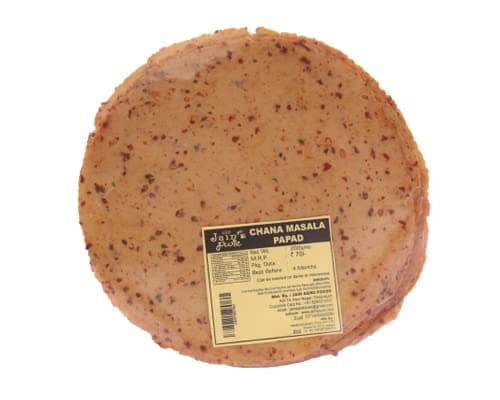JAIN'S PURE CHANA MASALA PAPAD 200 GM- Handmade, Pack of 2
