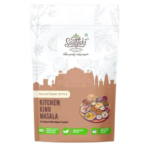 Saatyaki Naturals Kitchen King Masala - 100gm| Authentic Indian Spice Blend for Curries, Sabji and Daily Cooking|Homemade Style, Freshly Grounded Aromatic Masala with No Preservatives