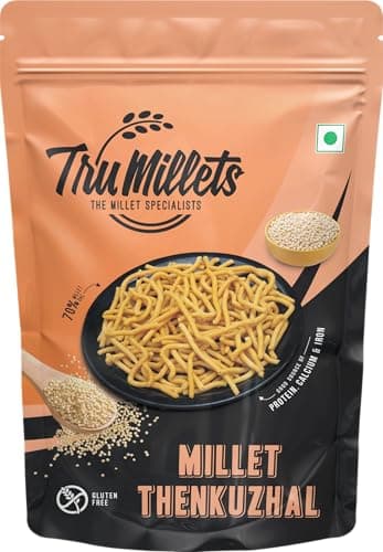 Trumillets Healthy Millet Namkeen Snacks Combo, 25g (Pack of 5),High In Protein,Calcium,Iron,Fibre,No Palm Oil, No Cholesterol, Gluten-Free | Murukku, Bites, Nippatu, Kodbale, Thengol,Keto-Friendly — image 8