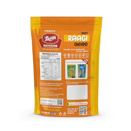 Maharana Tasty Ragi Chevdo - Healthy Roasted Jain Friendly Digestible Crisp & Delicious Teatime Snacks Helps in Weight Loss with Roasted Peanuts for Protein, Fiber, Complex Carbs(190g, Pack of 2) — image 2
