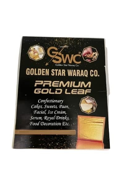 24k Pure Edible Gold Vark Golden Leaf 50MMx50MM Gold Foils 25 Sheets for Cake Sweets ayurvedic Medicine face Treatment Anti Aging spa (30) — image 2