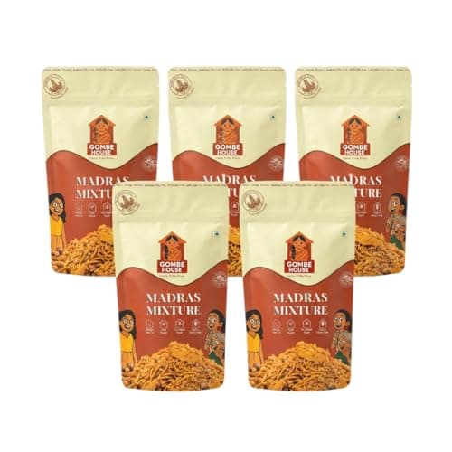 Gombe House Madras Mixture 120g Each (Pack of 3, 360g Total) Authentic South Indian Namkeen Crispy Crunchy Tea Time Snack No Palm Oil or Preservatives Vegan Homemade Style Savory — image 8