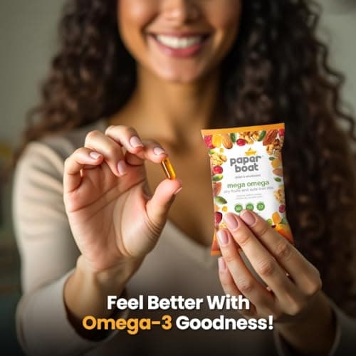 Paper Boat Mega Omega Dry Fruits Mix, Premium Trail Mix with Omega 3 | Healthy Mixed Nuts with Almonds | Walnuts | Cranberry | Pumpkin Seeds (Pack of 10, 30g each) — image 8