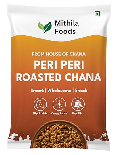 MITHILA FOODS 500g Nimbu Pudina Roasted Chana | Desi Chickpeas | Whole with Skin | Crunchy Vegan Gluten-Free High Protein SMART Snack | Authentic Bihari Bhuna Chana Snacks Tangy Lemon Mint Flavor — image 3