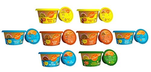 Desi Mealz Breakfast Pack - No Onion No Garlic Special Combo | Instant Foods | Vegetarian | Readymade Packaged Food | No Preservatives (Pack of 8)