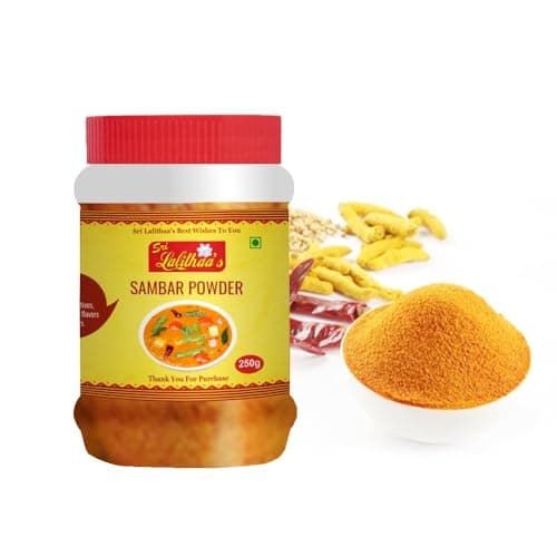 Sri Lalithaa’s Premium Sambar Powder (Pulusu Podi/Sambar Podi) – 250g | Authentic South Indian Taste, No Artificial Flavors or colors, No Onion & Garlic — image 6