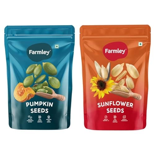 Farmley Edible Seeds Combo 400 g | Chia Seed + Sunflower Seed + Pumpkin Seed I Superfood Mix for Healthy Eating | Rich in Protein & Fiber (200g, each) (Pack of 2)