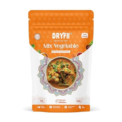Dryfii Ready to Eat Laccha Paratha (5 Pieces, 1 Pack) & Jain Mix Veg Combo | Freeze Dried | Everyday Veg Meal | No Onion No Garlic — image 5