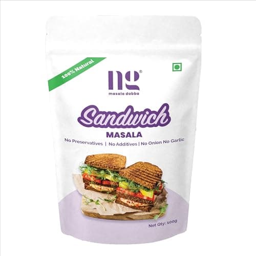 N.G Masala Dabba Sandwich Masala Powder | Tangy and Flavorful Snack Seasoning | No Onion No Garlic | No Preservatives or Additives | Ideal for for Sandwiches and Snacks (100g Pack)