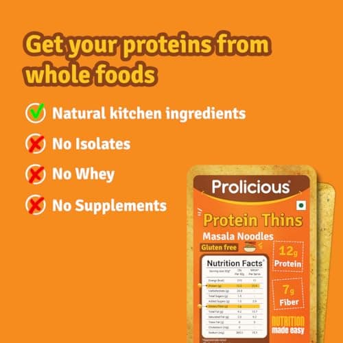 Prolicious High Protein & High Fiber Masala Nooodle Chips | Gluten Free | No Maida | Healthy Snack | Easy to Carry | Jain | 50g each, Pack of 4 — image 4