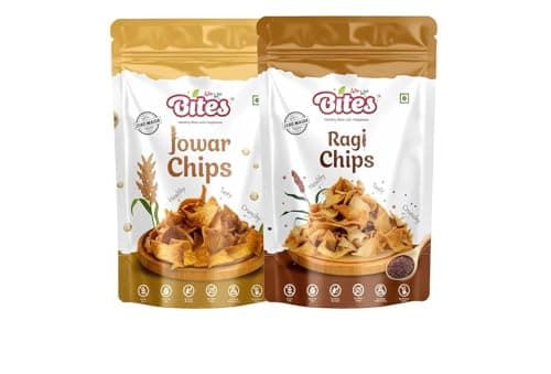 Win Win Bites Millets Healthy Combo Chips | Jowar, Ragi Chips, No Maida, No Onion No Garlic, Crunchy Millets Snacks 170g (2 x 85g Pack)