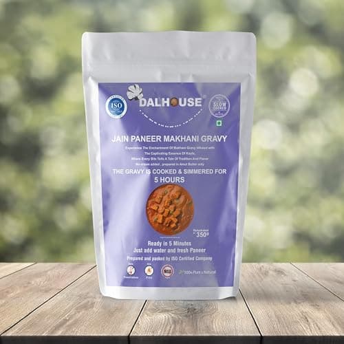 DALHOUSE JAIN PANEER MAKHANI GRAVY — Ready to Eat | Just Heat and Eat | No Onion, No Garlic | No Preservative Travel Food | Pure Veg | Ready to Cook Food | Just Add Water and Cook