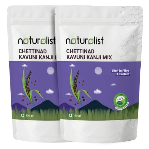 Naturalist by Avany Organics 350 gm Chettinad Kavuni Kanji mix | Black Rice Porridge mix | 100% Natural | Chemical Free | Fibre and Protein Rich Healthy Meal - 350 grams — image 8