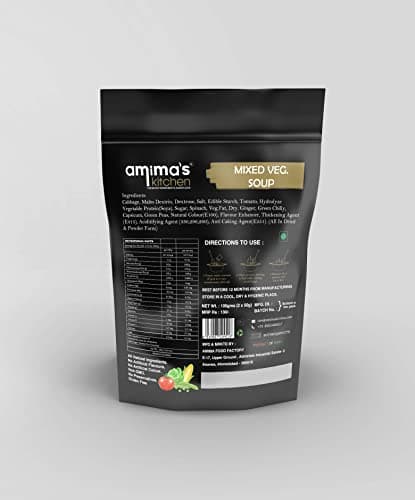Amima's Kitchen Mixed Veg. Jain Soup (No Onion No Garlic) - 100 Grams [Serves 10] | Instant Soup Mix Powder | Ready To Cook | No Artificial Flavour & Colour | Gluten Free | Non GMO | Healthy Soup — image 2