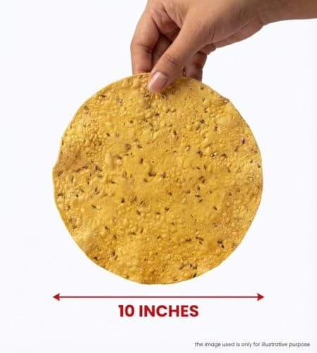 JAIN Papad Moong Dal Special Strong Masala, 400g, 10 Inch, Handmade — image 3