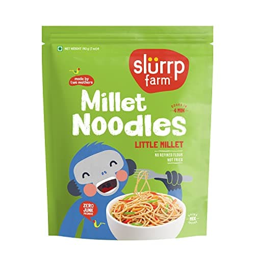 SLURRP FARM Little Millet Noodles No Maida,Not Fried,192 G,Vegetarian,0.42328754304 grams