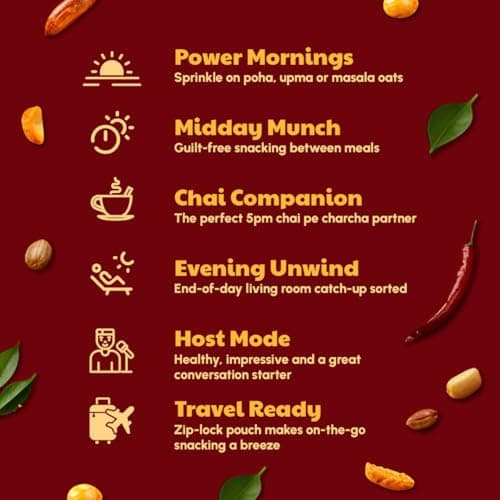 Right Shift High Protein Roasted Mix, Navrattan, No Palm Oil, 20g Protein, Not Fried, 6g Fibre, 50% Less Sat Fat, No Added Flavours, Artificial Flavours or Trans Fat, 250g — image 8